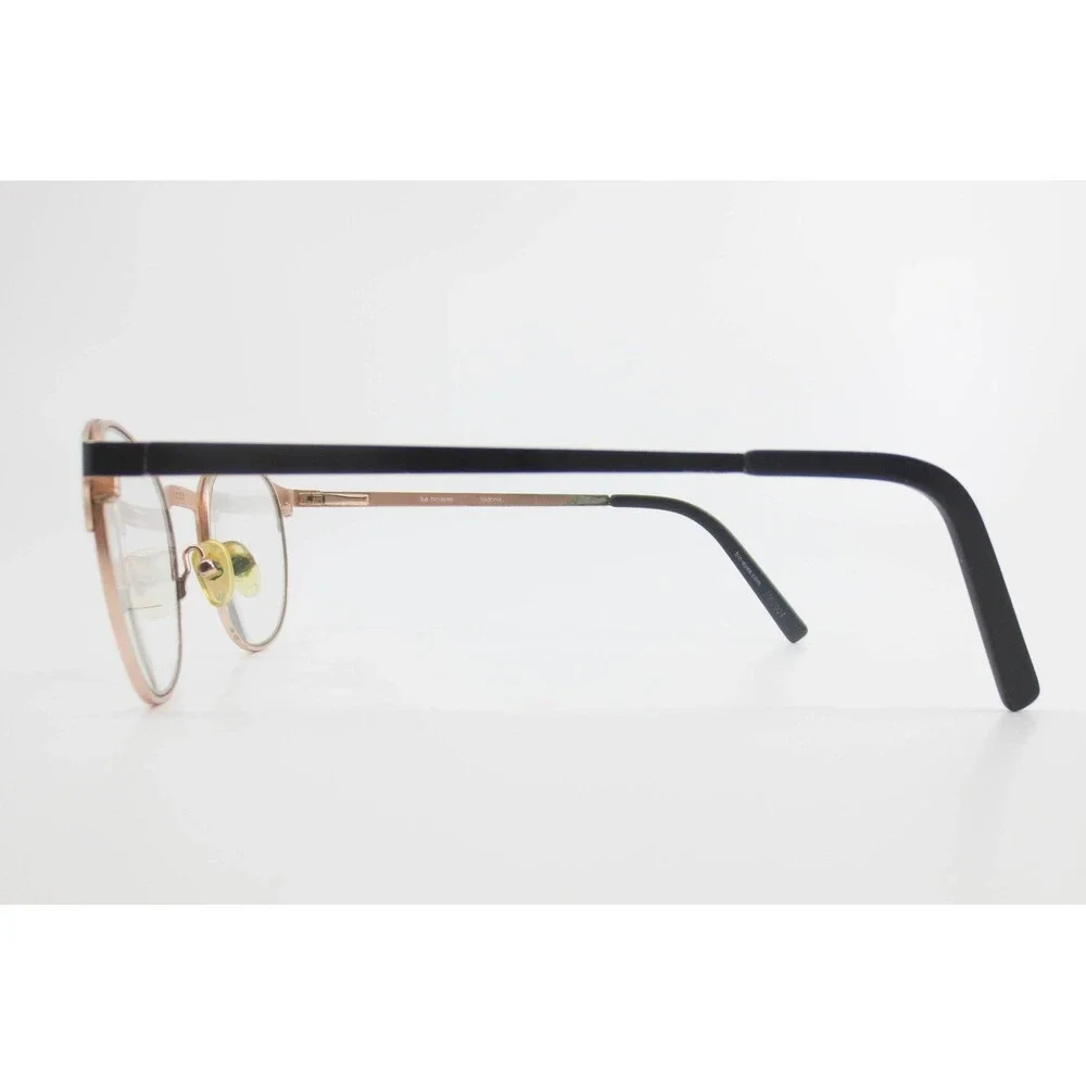 b.e bio eyes Begonia BE257 Black Rose Gold Round Eyeglasses Frames 50-23-140